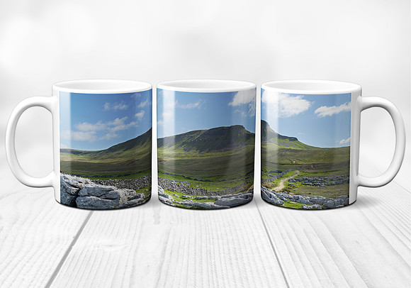 Summer view of Pen-y-Ghent, Yorkshire Dales - Ceramic mug