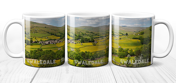 Summer View of Muker and Swaledale - ceramic photo mug