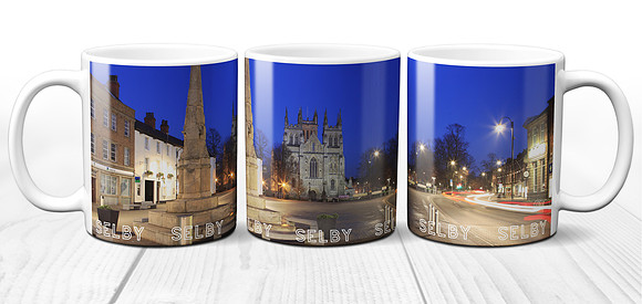 Selby marketplace and Abbey - Ceramic Photo Mug