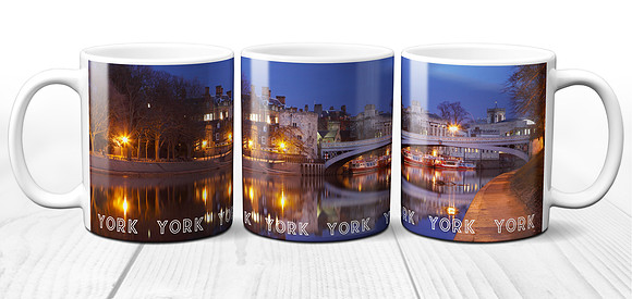 The River Ouse and Lendal Bridge, York at Dusk - Ceramic Photo Mug
