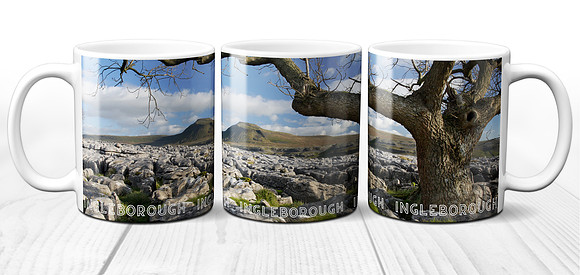 Ingleborough from Twistleton Scar, Yorkshire Dales, Ceramic Photo Mug
