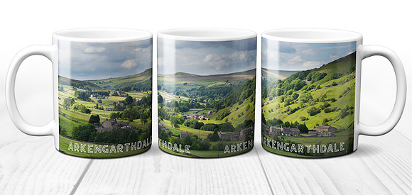 Summer View of Langthwaite, Arkengarthdale - Yorkshire Dales Ceramic Photo Mug