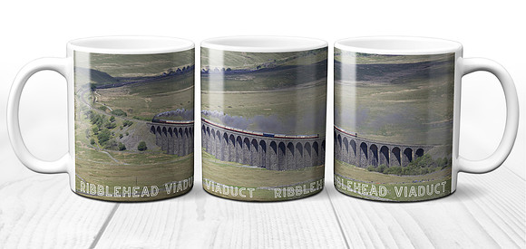 Steam Over Ribblehead Viaduct - Yorkshire Dales Ceramic Photo Mug