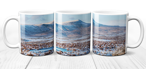 Whernside in Winter, Yorkshire Dales, Ceramic Photo Mug