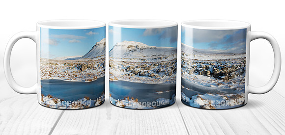 Ingleborough in Winter, Yorkshire Dales, Ceramic Photo Mug