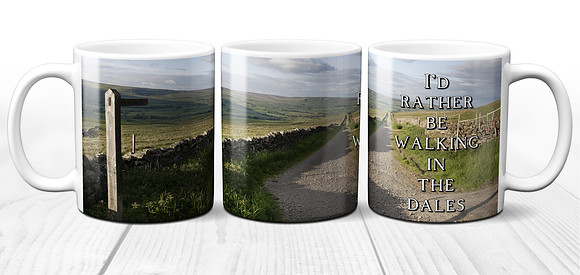 "I'd Rather be Walking in The Dales" - Yorkshire Dales Ceramic Photo Mug