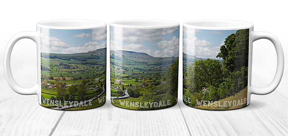 Pen Hill, Wensleydale - Seen from Leyburn Shawl - Ceramic Photo Mug