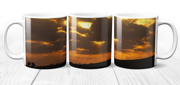Sun Rays Over Lower Wharfedale - Yorkshire Dales Ceramic Photo Mug