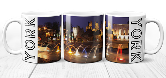 Bootham Bar, Exhibition Square and York Minster - Yorkshire Ceramic Photo Mug