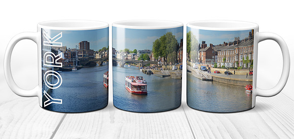 Summer View of The River Ouse in York - Yorkshire Ceramic Photo Mug