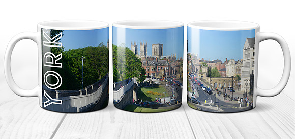 York Minster, The City Walls and Lendal Bridge - Yorkshire Ceramic Photo Mug