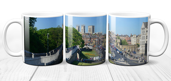 York Minster, The City Walls and Lendal Bridge - Yorkshire Ceramic Photo Mug