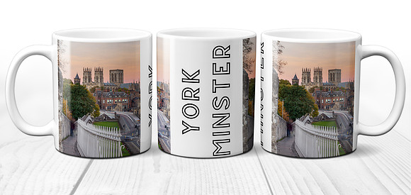 Dusk View of York Minster from The City Walls - Yorkshire Ceramic Photo Mug