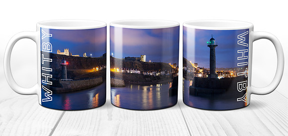 Whitby at Dusk - Yorkshire Ceramic Photo Mug