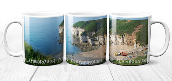 Flamborough Head, North Landing Beach - Yorkshire Ceramic Photo Mug