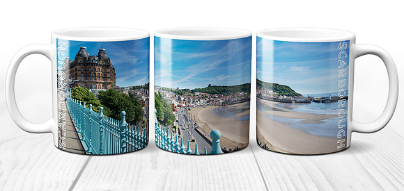 Scarborough - South Bay from The Footbridge - Yorkshire Ceramic Photo Mug