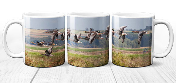 Flying Geese 1 - Ceramic Photo Mug