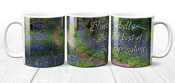 "Bluebells - The Best of Springtime" - Ceramic Photo Mug