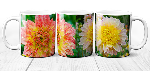 Colourful Flowers 2 - Ceramic Photo Mug